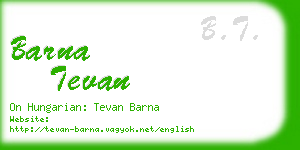 barna tevan business card